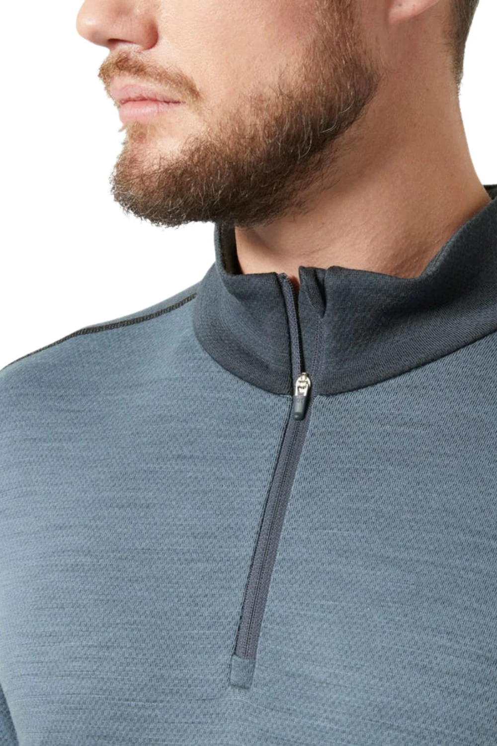 Helly Hansen Mens Lifa Merino Midweight Half Zip Base Layer Top Washed Navy - Image 8