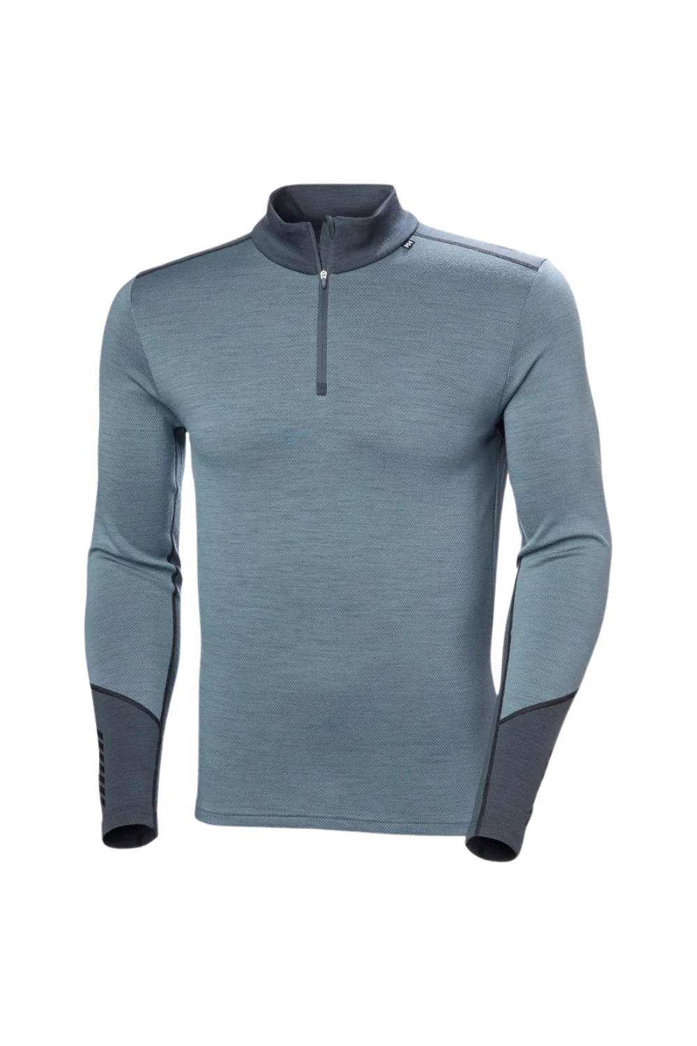 Helly Hansen Mens Lifa Merino Midweight Half Zip Base Layer Top Washed Navy - Image 9