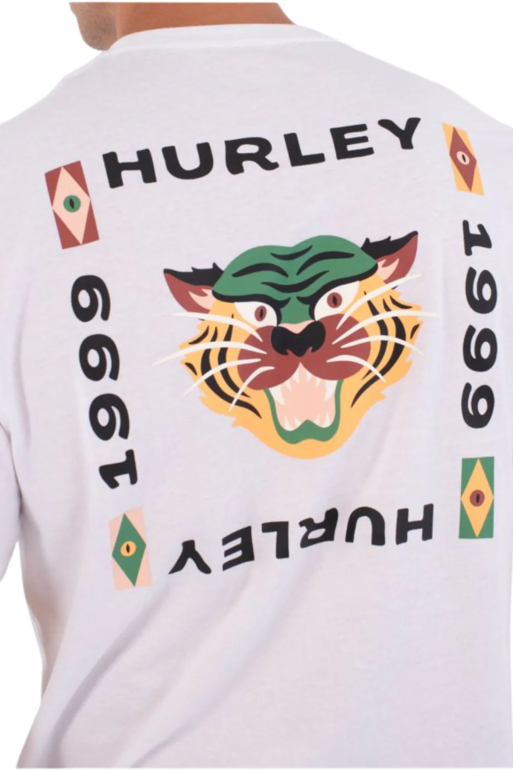 Hurley Printing Press Bolud Mens T-Shirt White - Image 3