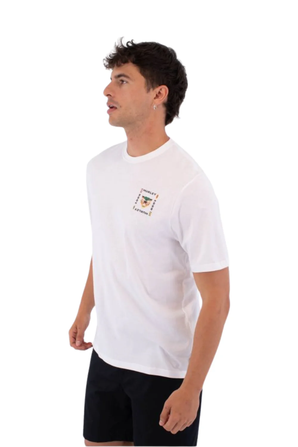 Hurley Printing Press Bolud Mens T-Shirt White - Image 4