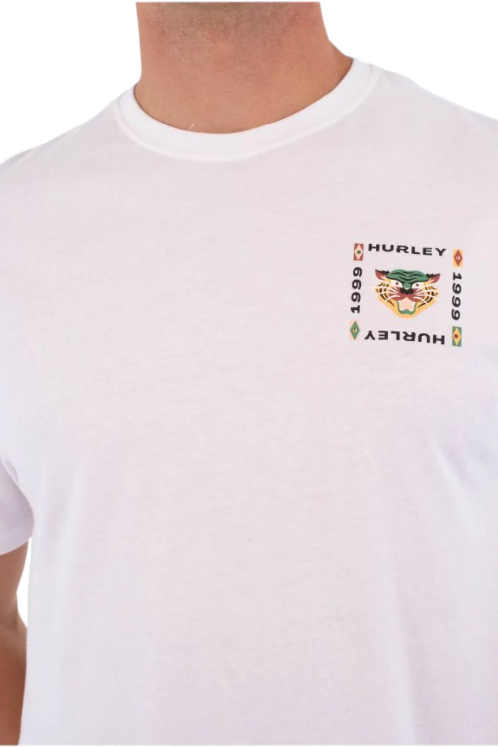 Hurley Printing Press Bolud Mens T-Shirt White - Image 5