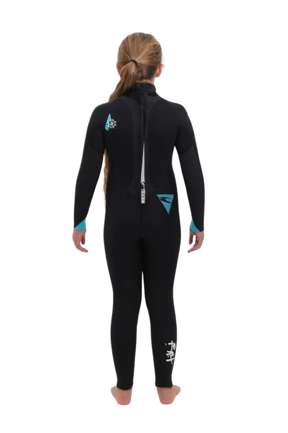 Tiki Tech 5/4/3mm Junior Wetsuit Back Zip Black/Blue - Image 2