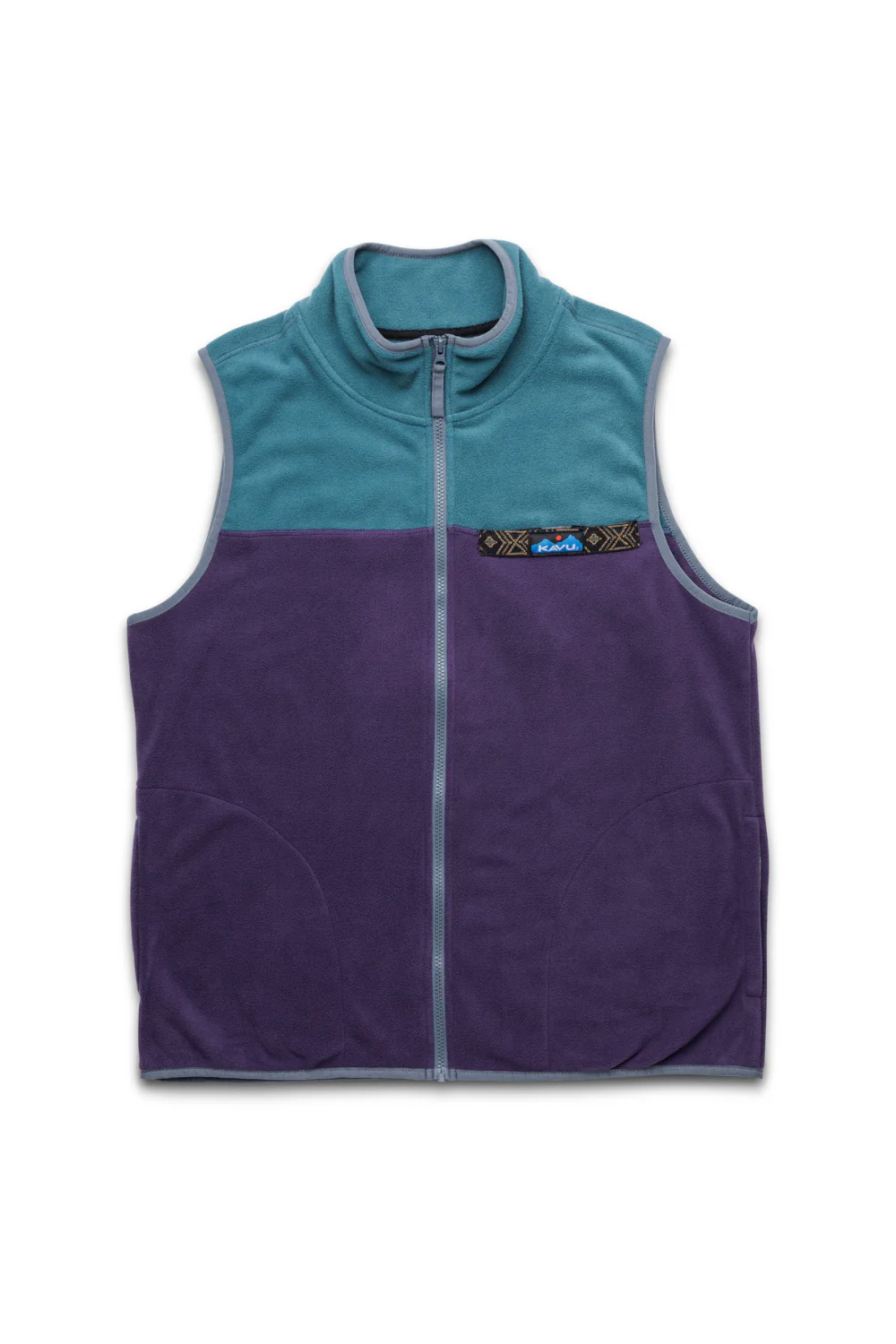 Kavu West Mens Fleece Vest Purple Kale - Image 4
