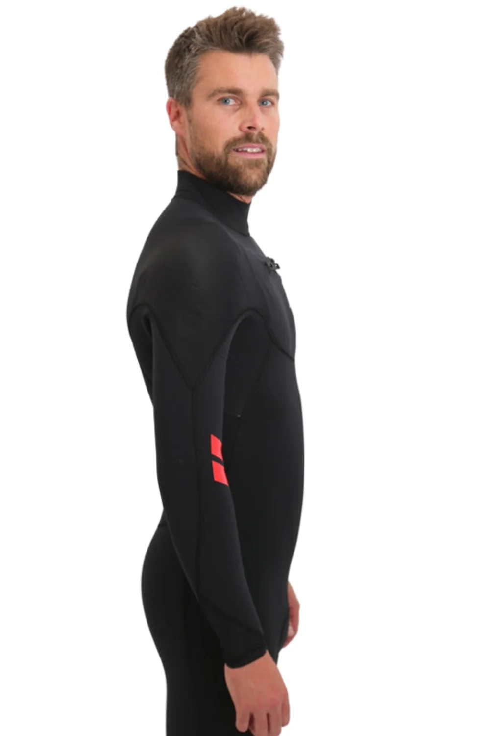 Tiki Zepha 2 4/3mm Mens Wetsuit Chest Zip Black - Image 6