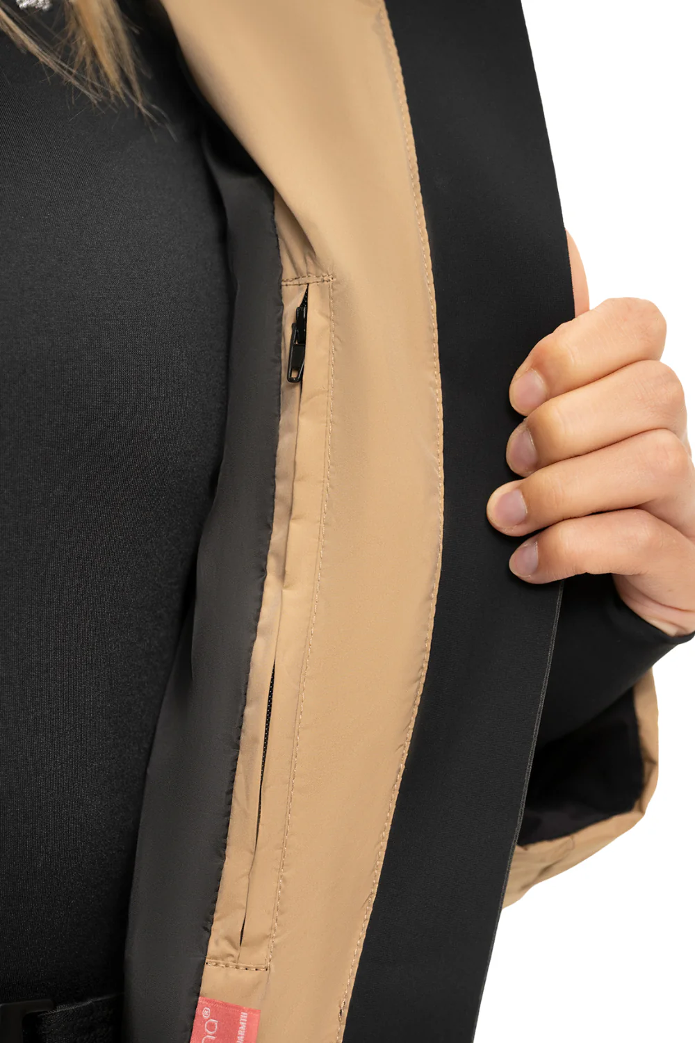 Nikkie Nateland Contrast Womens Ski Jacket Hummus - Image 4
