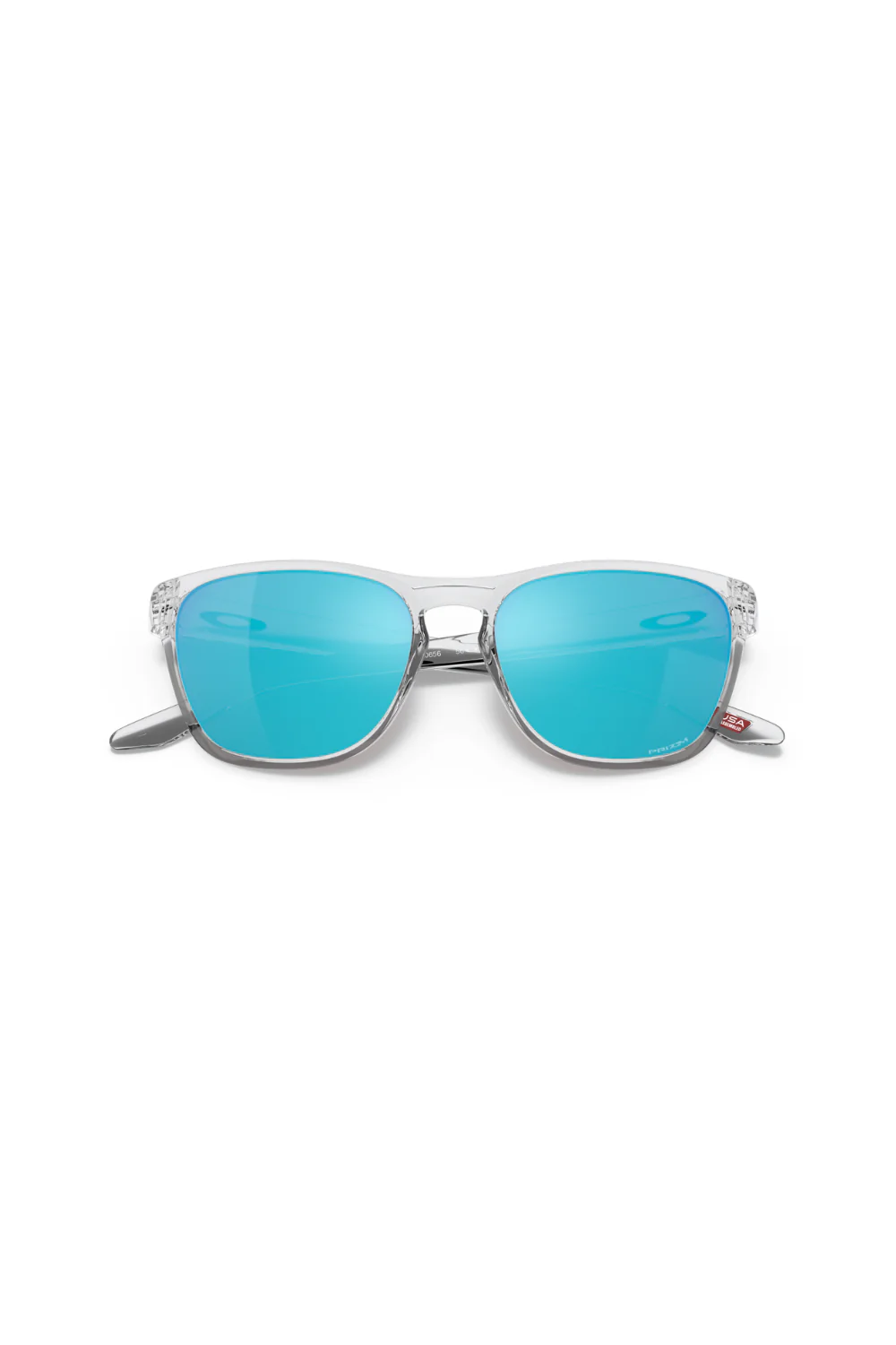 Oakley Manorburn Sunglasses Prizm Sapphire Lenses, Polished Clear Frame - Image 2