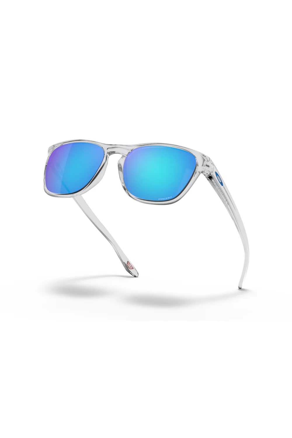 Oakley Manorburn Sunglasses Prizm Sapphire Lenses, Polished Clear Frame - Image 4