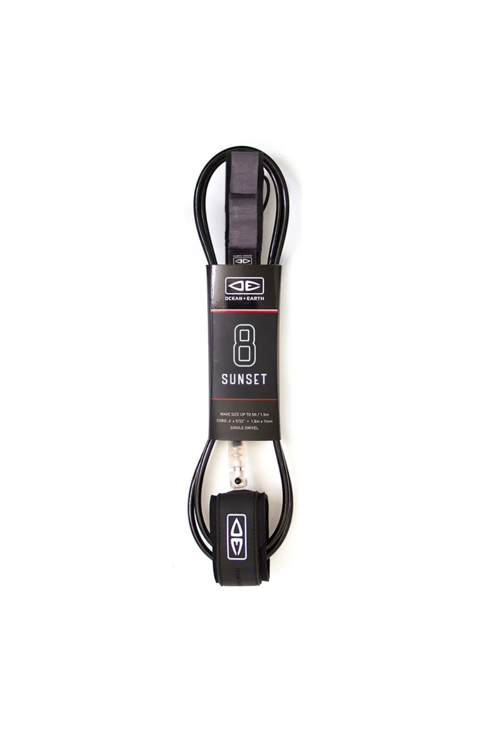 Ocean & Earth Sunset Surfboard Leash Black - Image 2