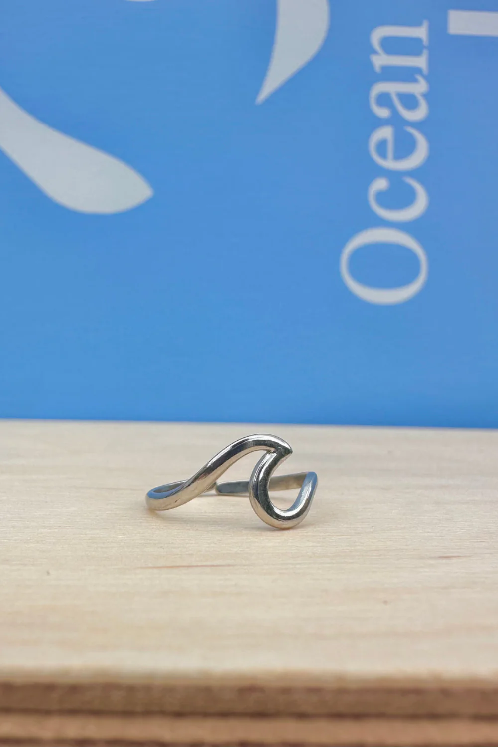 Ocean Jewel Adjustable Wave Ring Silver