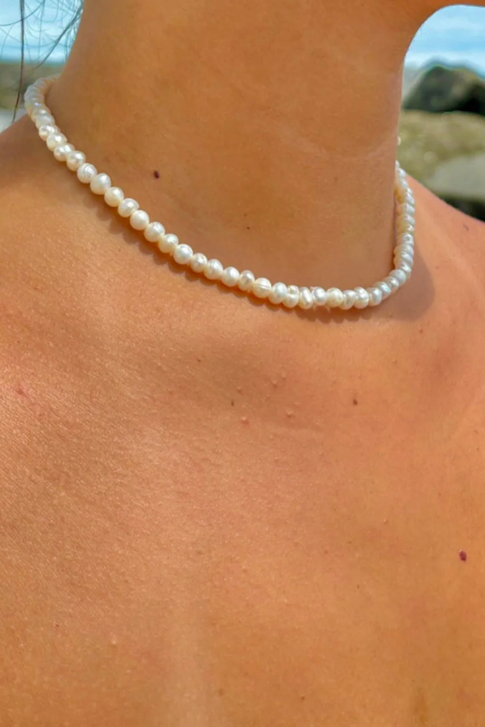 Ocean Jewel Freshwater Pearl Necklace Silver Closure - Image 2