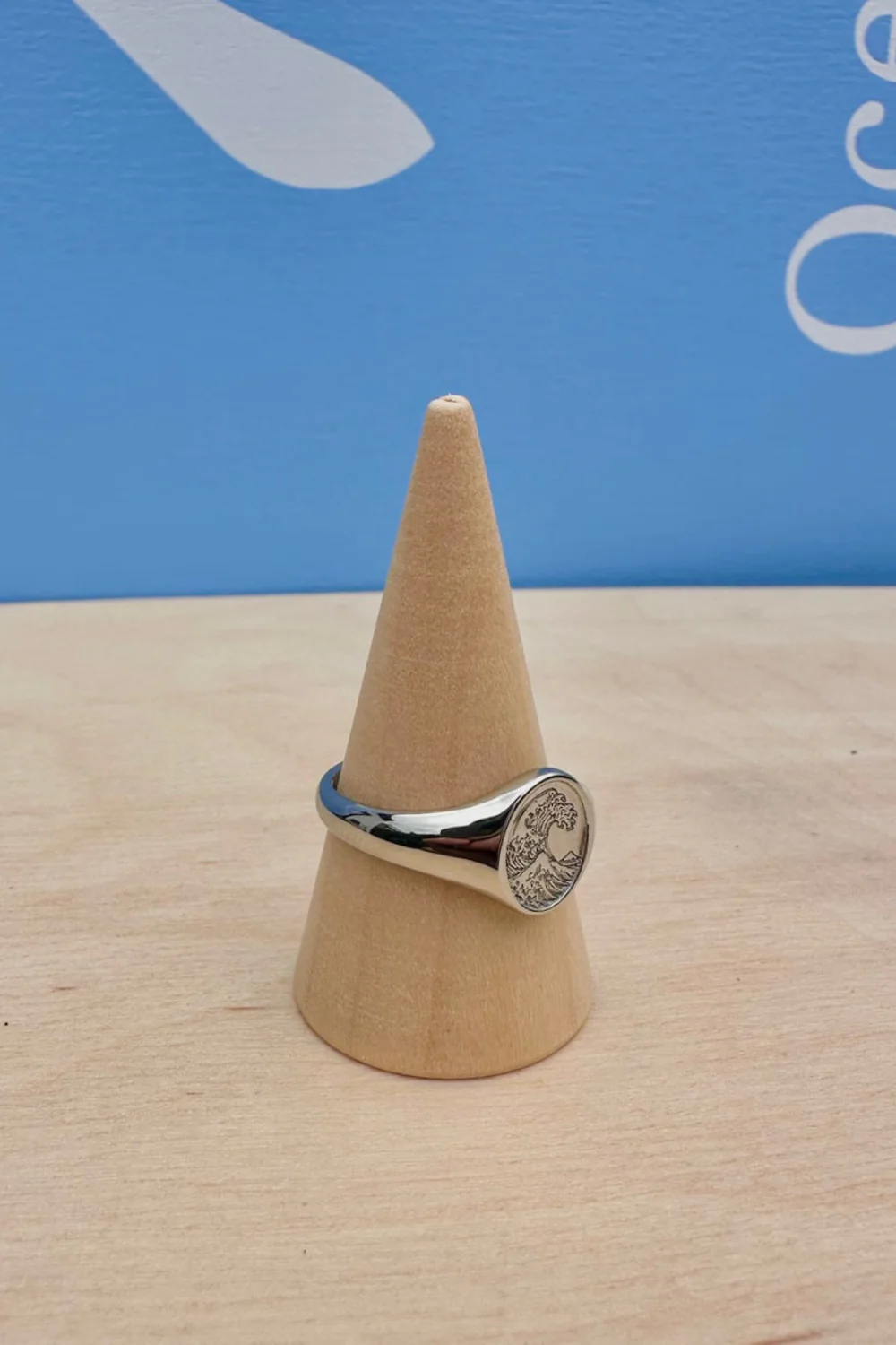 Ocean Jewel Kanagawa Signet Ring Silver