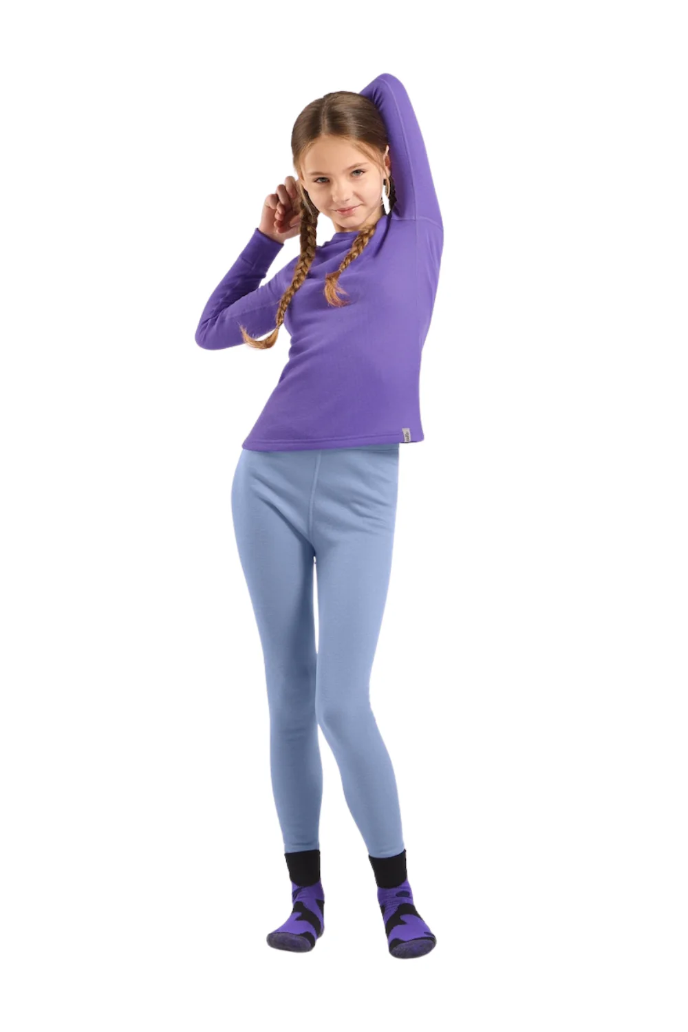 Odlo Active Warm Kids Base Layer Pants Blue Heron - Image 4