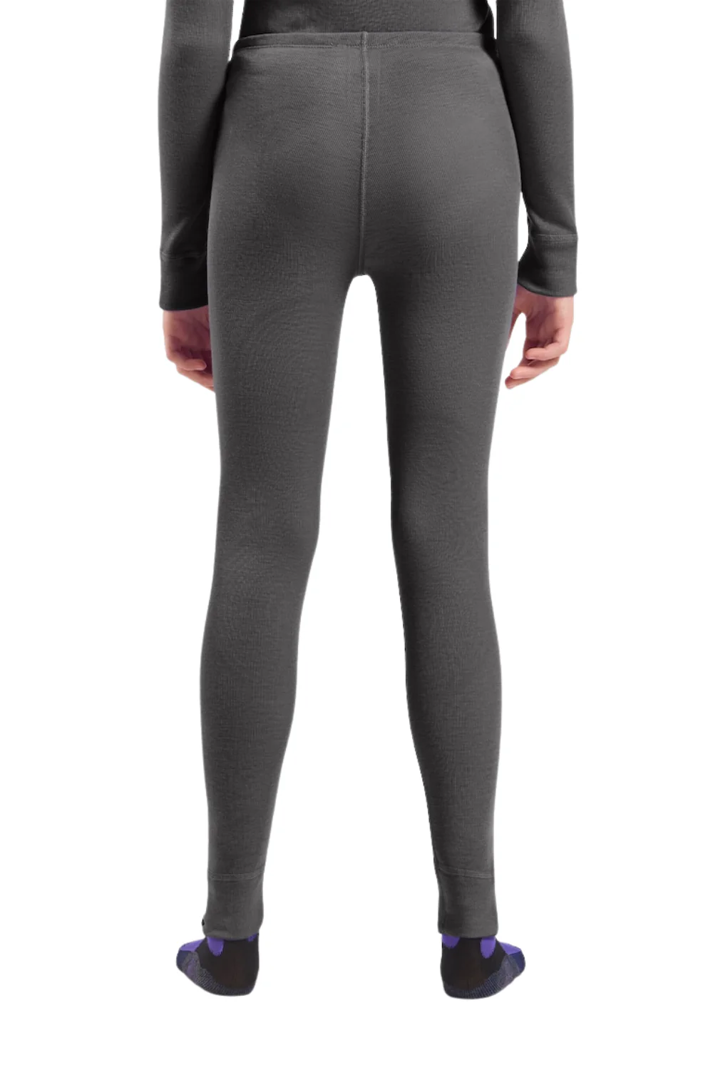 Odlo Active Warm Kids Base Layer Pants Steel Grey Melange - Image 2