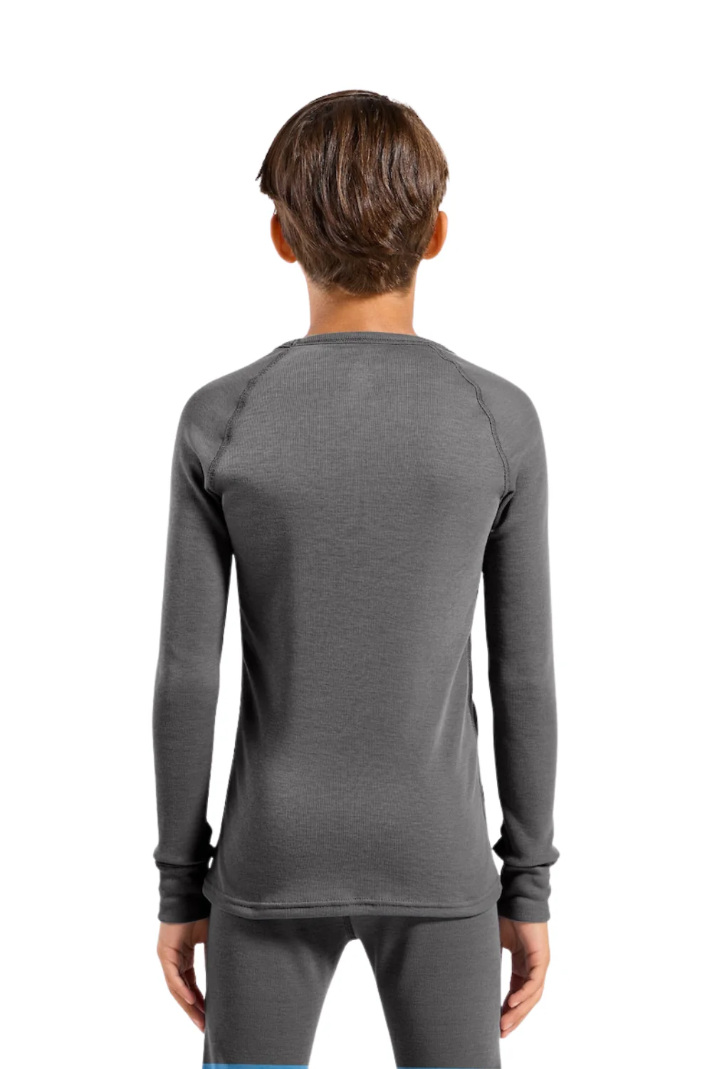Odlo Active Warm Kids Base Layer Top Steel Grey Melange - Image 2