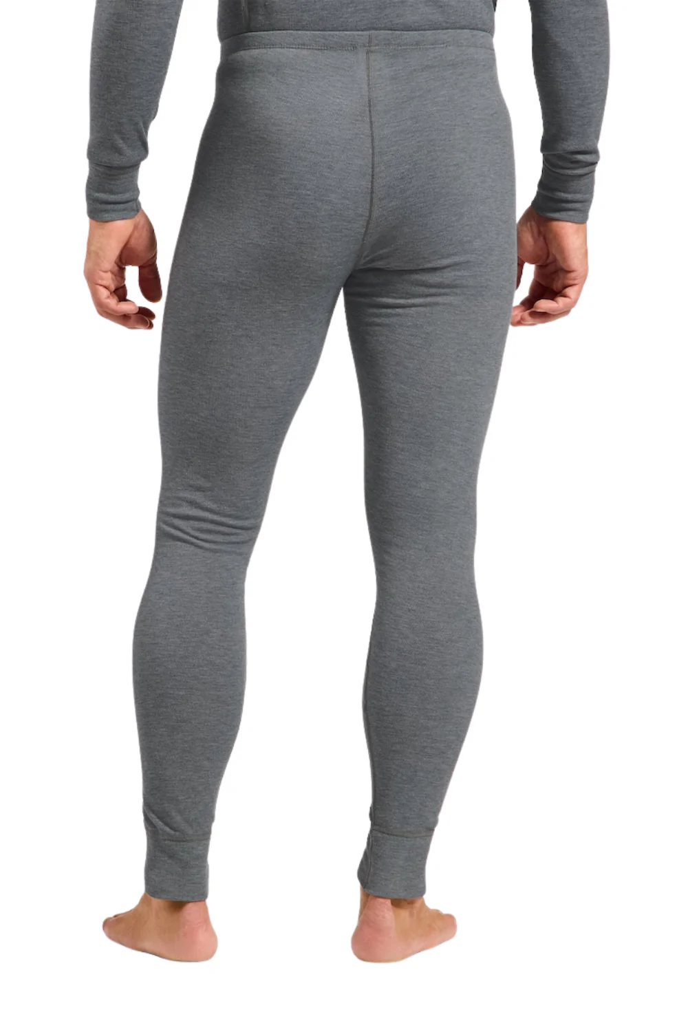 Odlo Active Warm Mens Base Layer Pants Steel Grey Melange - Image 2