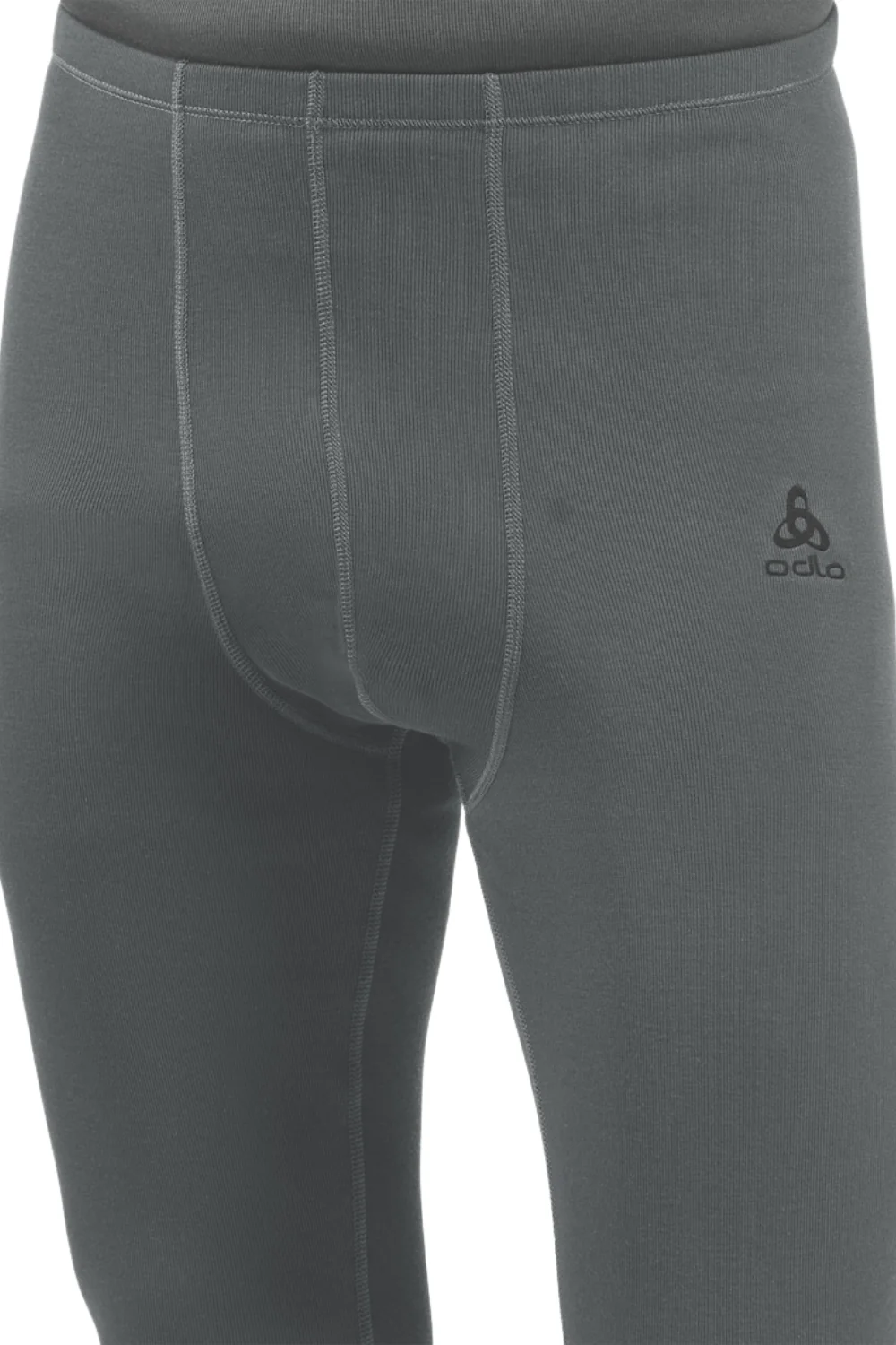 Odlo Active Warm Mens Base Layer Pants Steel Grey Melange - Image 3