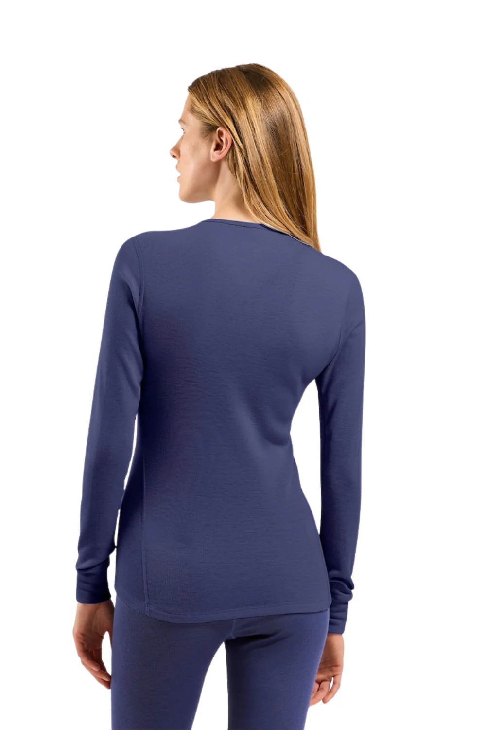 Odlo Active Warm Womens Base Layer Top Skipper Blue - Image 2