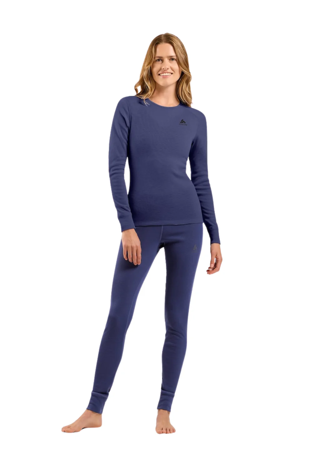 Odlo Active Warm Womens Base Layer Top Skipper Blue - Image 4