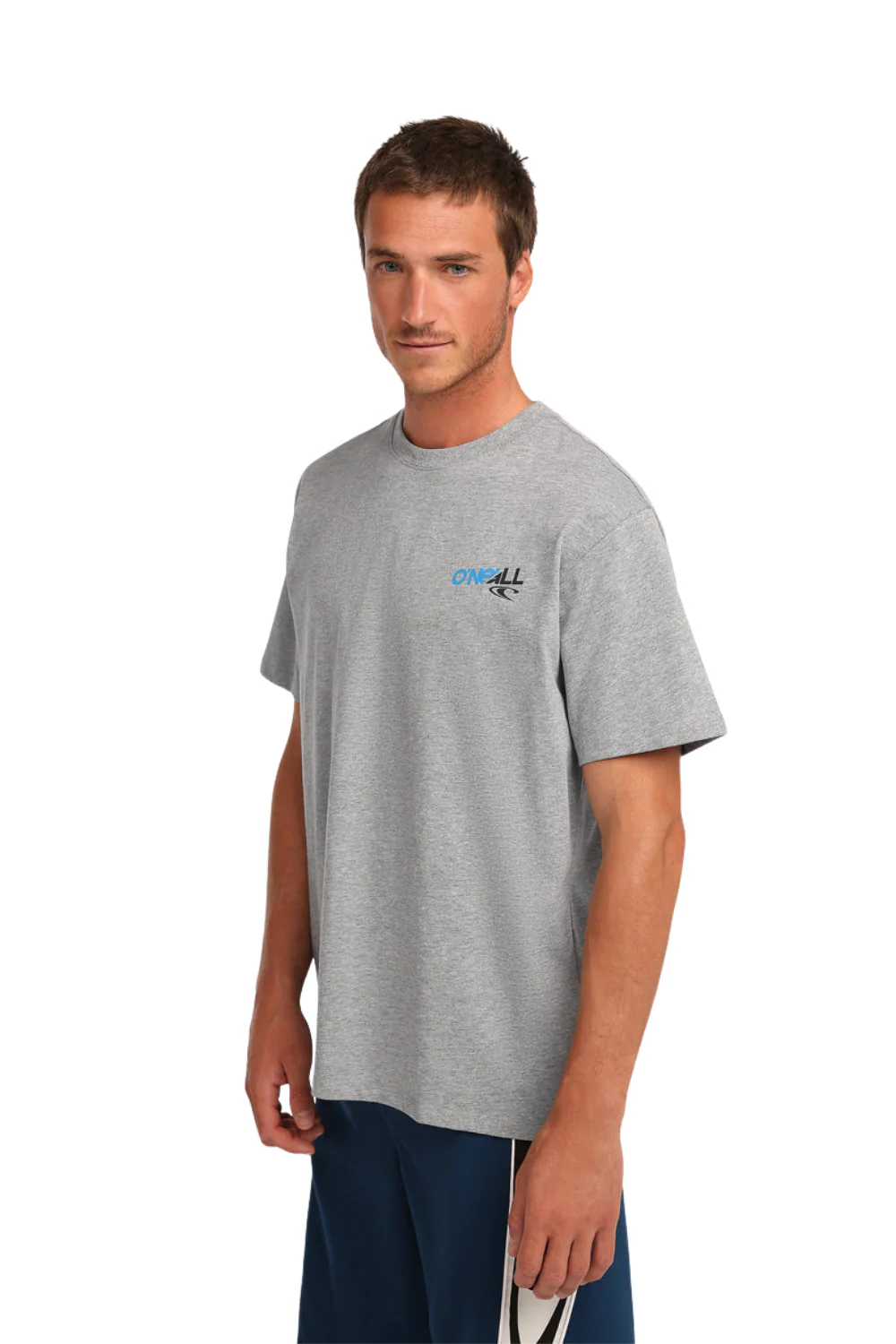 O'Neill Essentials 90'S Mens Graphic T-Shirt Silver Melee - Image 2