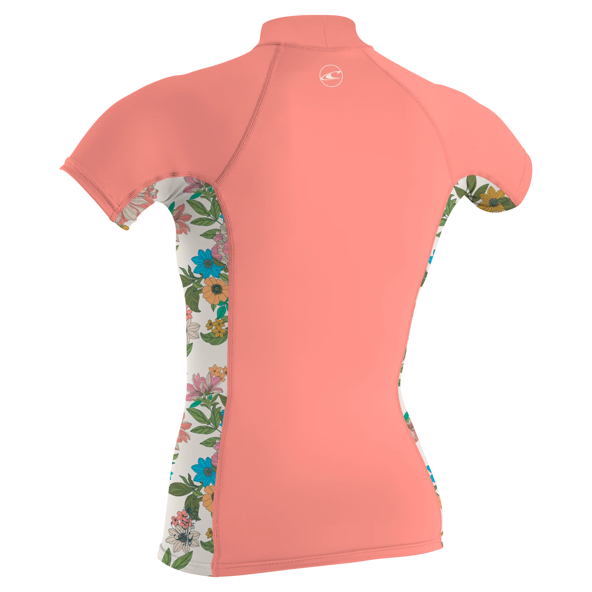 O'Neill Girls Premium Skins Short Sleeve Turtleneck Rash Guard Desert Flower/Cara Floral - Image 2