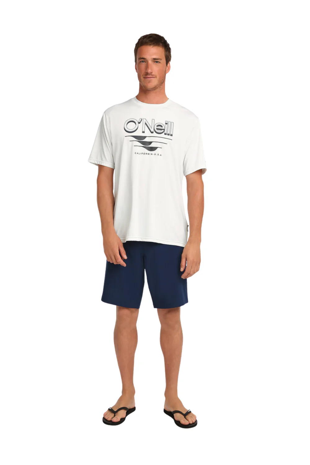 O'Neill Hybrid Upf Polygiene Mens Graphic T-Shirt Snow White - Image 4