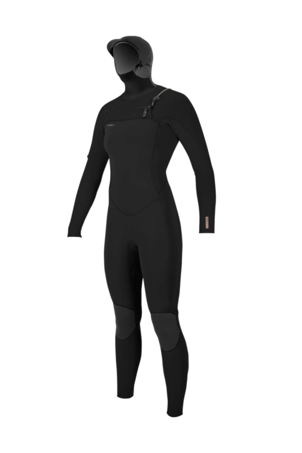 O'Neill Hyperfreak 5/4+ Womens Wetsuit Chest Zip Hooded Black