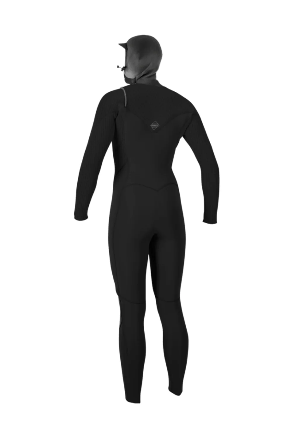 O'Neill Hyperfreak 5/4+ Womens Wetsuit Chest Zip Hooded Black - Image 2