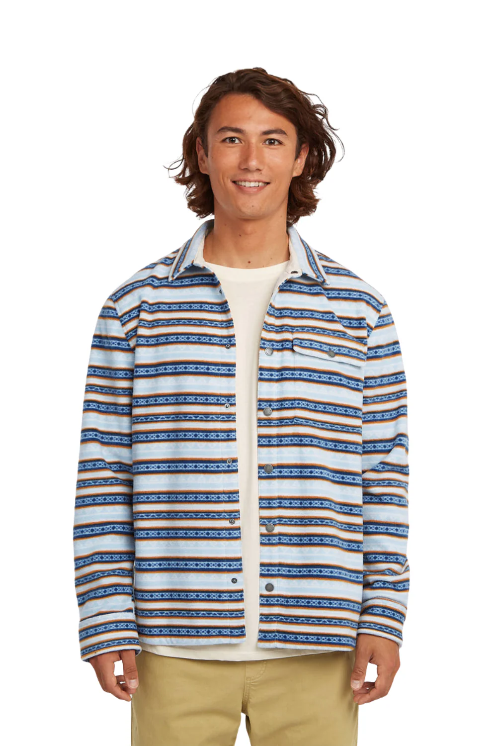 O'Neill O'Riginals Superfleece Mens Shirt Blue Originals Hstripe