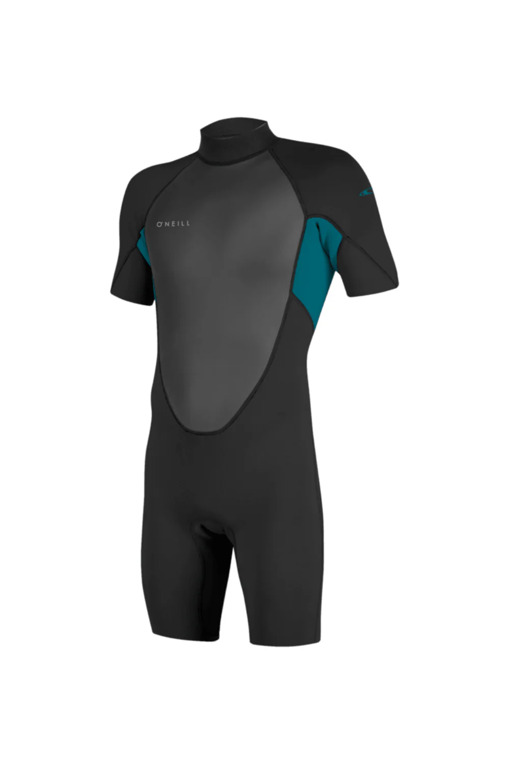 O'Neill Reactor-2 2mm Mens Spring Wetsuit Short Sleeve Back Zip Black/Tidepool