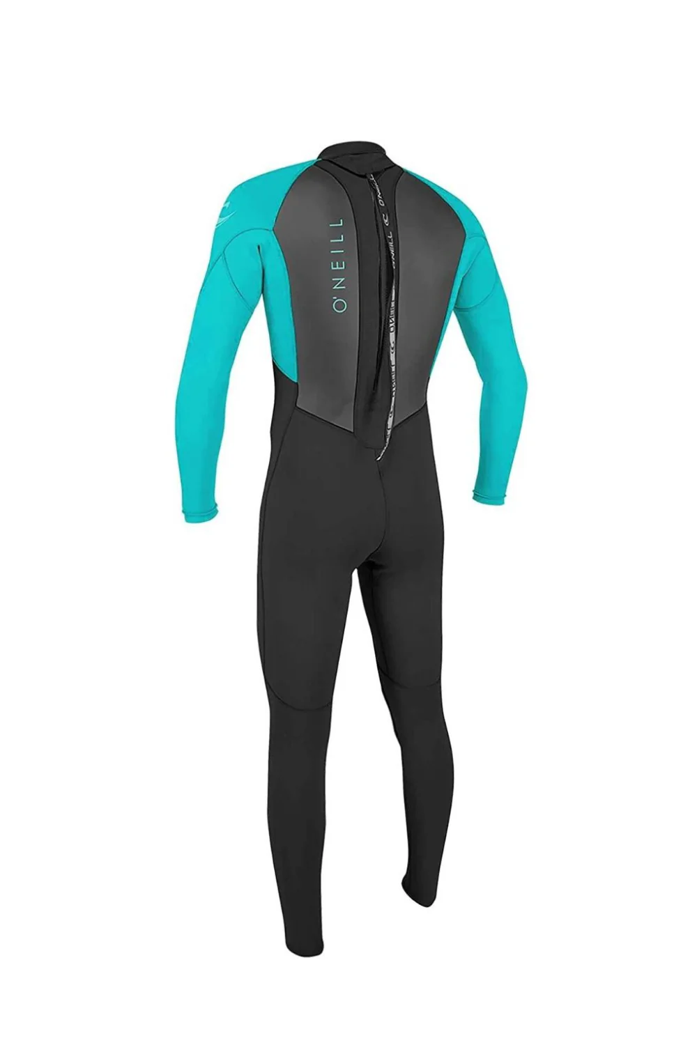 O'Neill Reactor-2 3/2mm Youth Wetsuit Back Zip Black/Aqua - Image 2