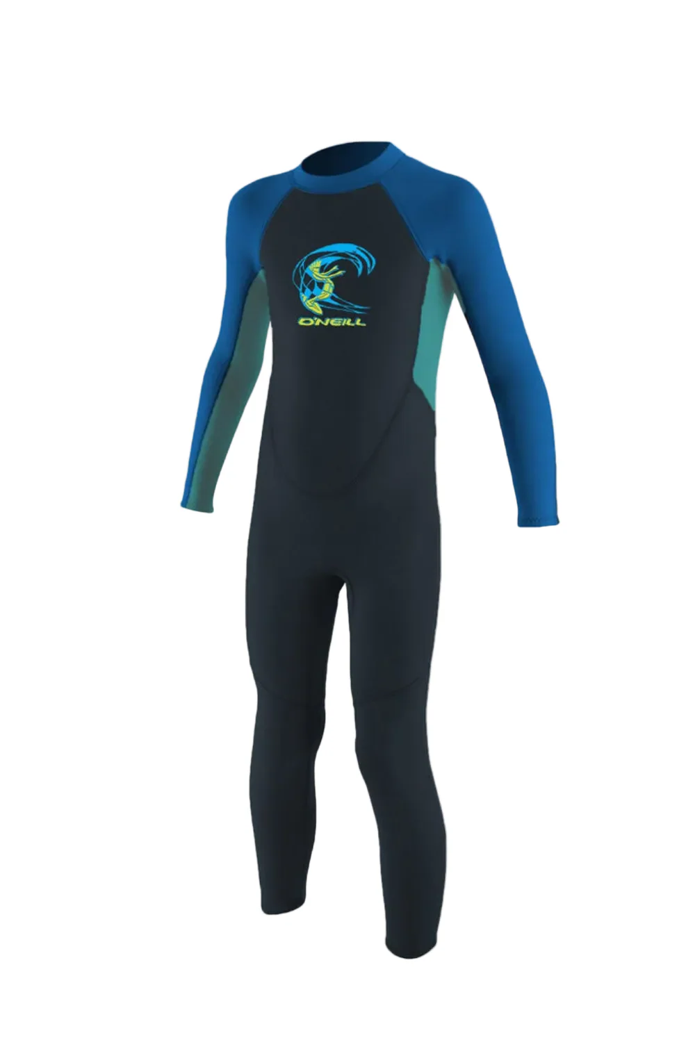 O'Neill Reactor-2 Toddler Boys 2mm Wetsuit Back Zip Slate/Aqua