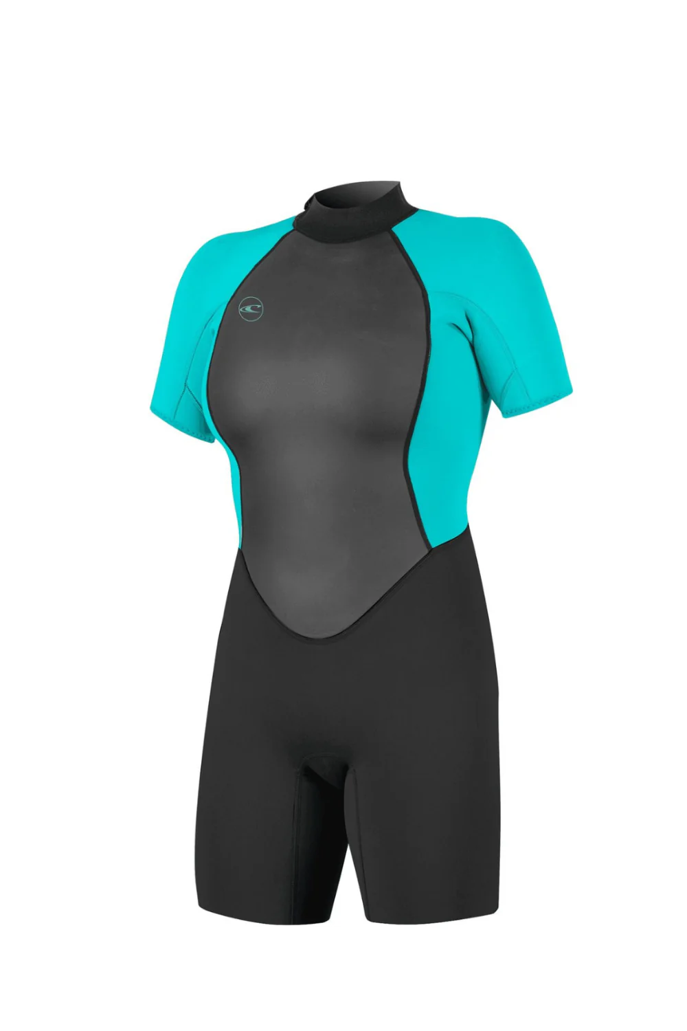 O'Neill Reactor-2 2mm Womens Spring Wetsuit Back Zip Black/Light Aqua