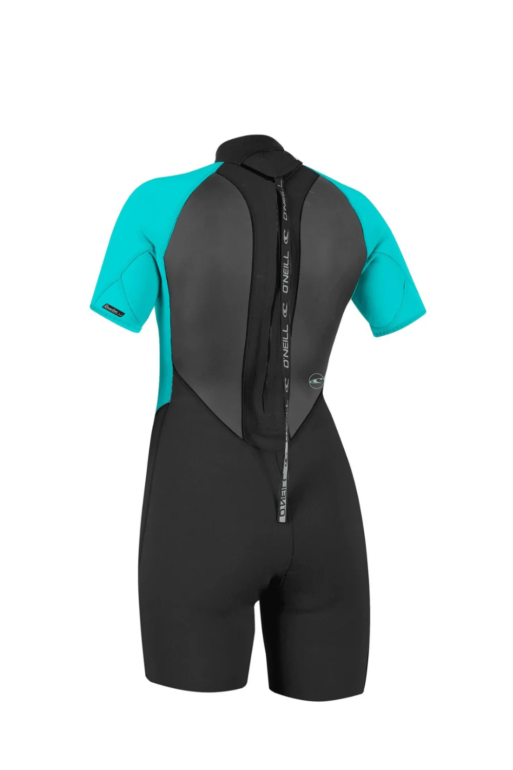 O'Neill Reactor-2 2mm Womens Spring Wetsuit Back Zip Black/Light Aqua - Image 2