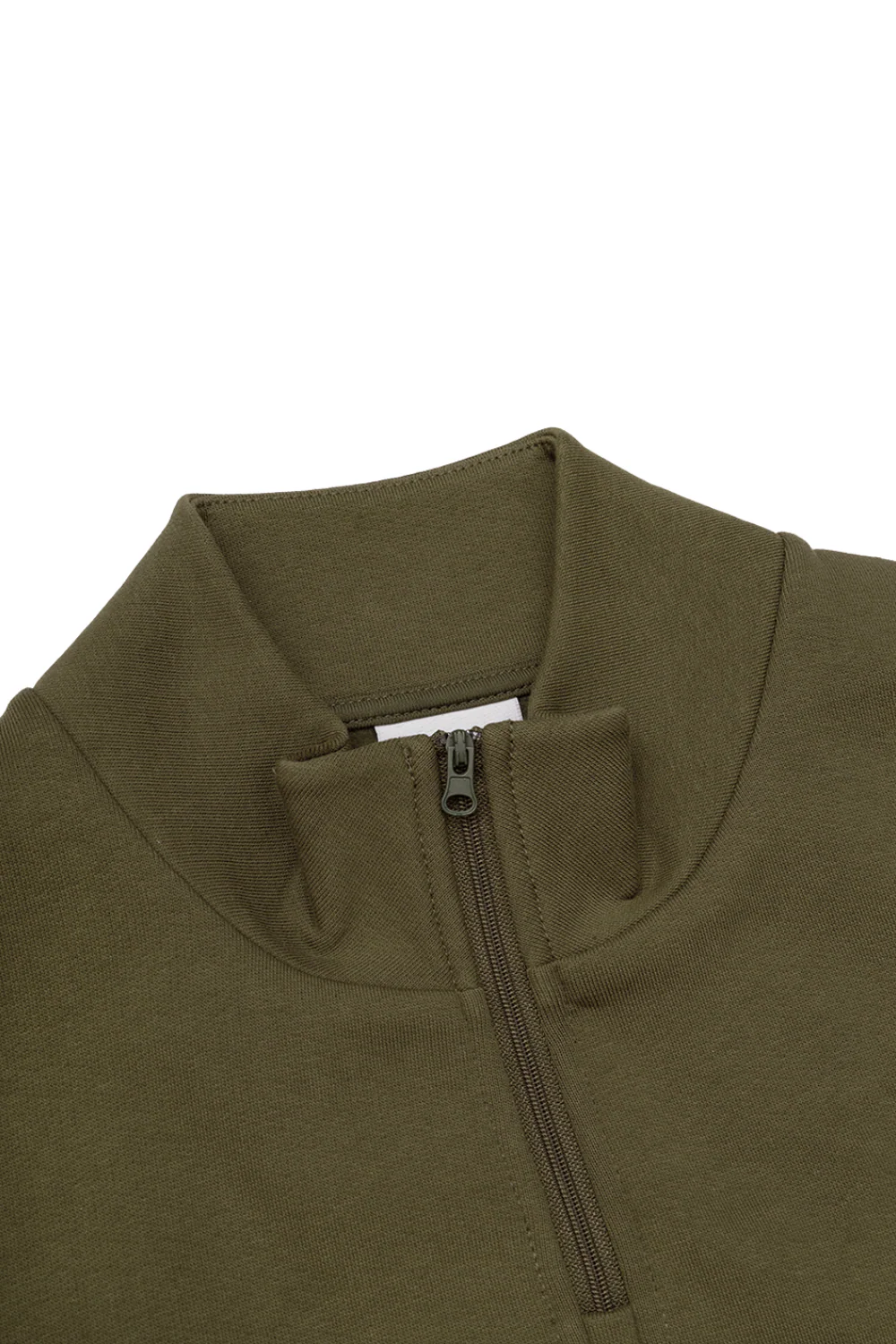 Parlez Horizon 1/4 Zip Sweatshirt Moss - Image 4