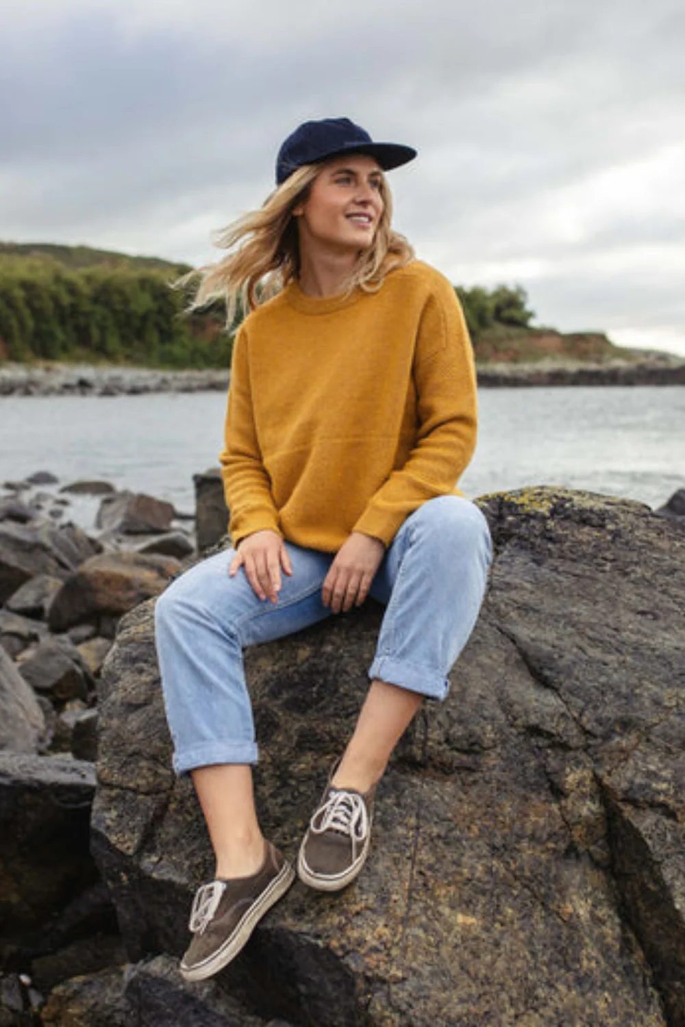 Passenger Cove Organic Cotton Knitted Jumper Heritage Yellow - Image 4