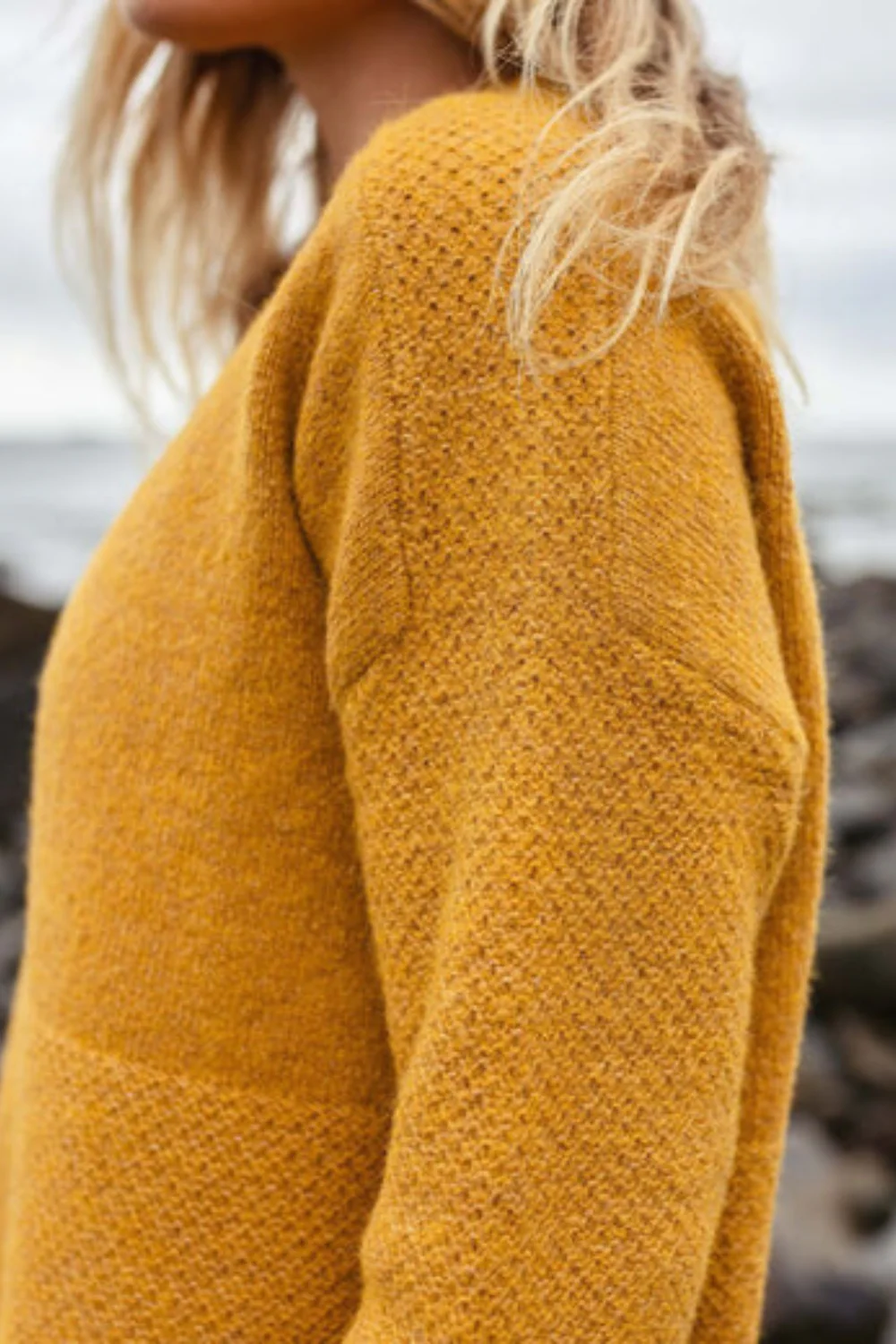 Passenger Cove Organic Cotton Knitted Jumper Heritage Yellow - Image 5
