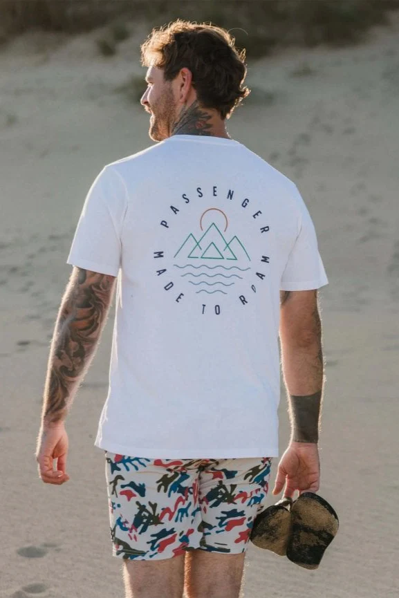 Passenger Escapism Recycled Cotton T-Shirt White - Image 2