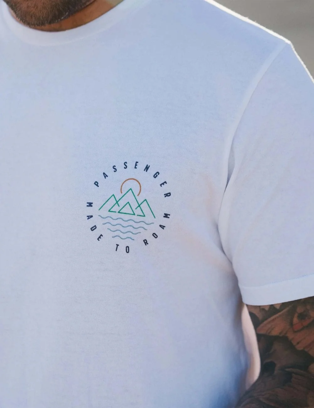 Passenger Escapism Recycled Cotton T-Shirt White - Image 4