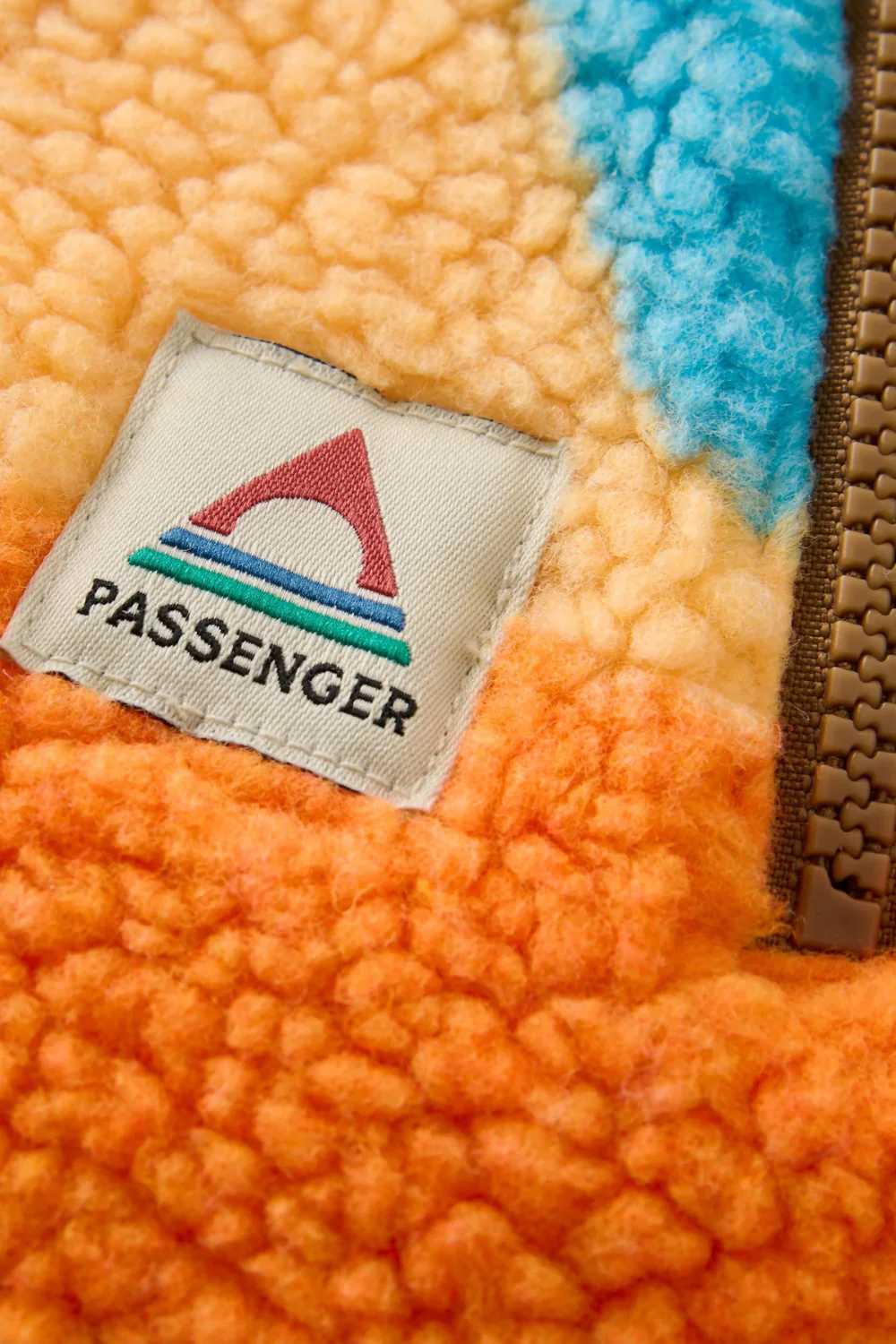 Passenger Fairbanks Womens Full Zip Recycled Sherpa Fleece Mountain Sunset Multi - Image 2