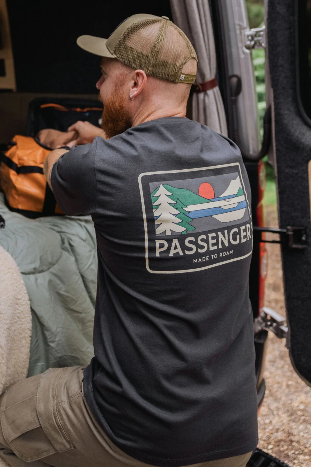 Passenger Roamer Mens Recycled Cotton T-Shirt Black - Image 6