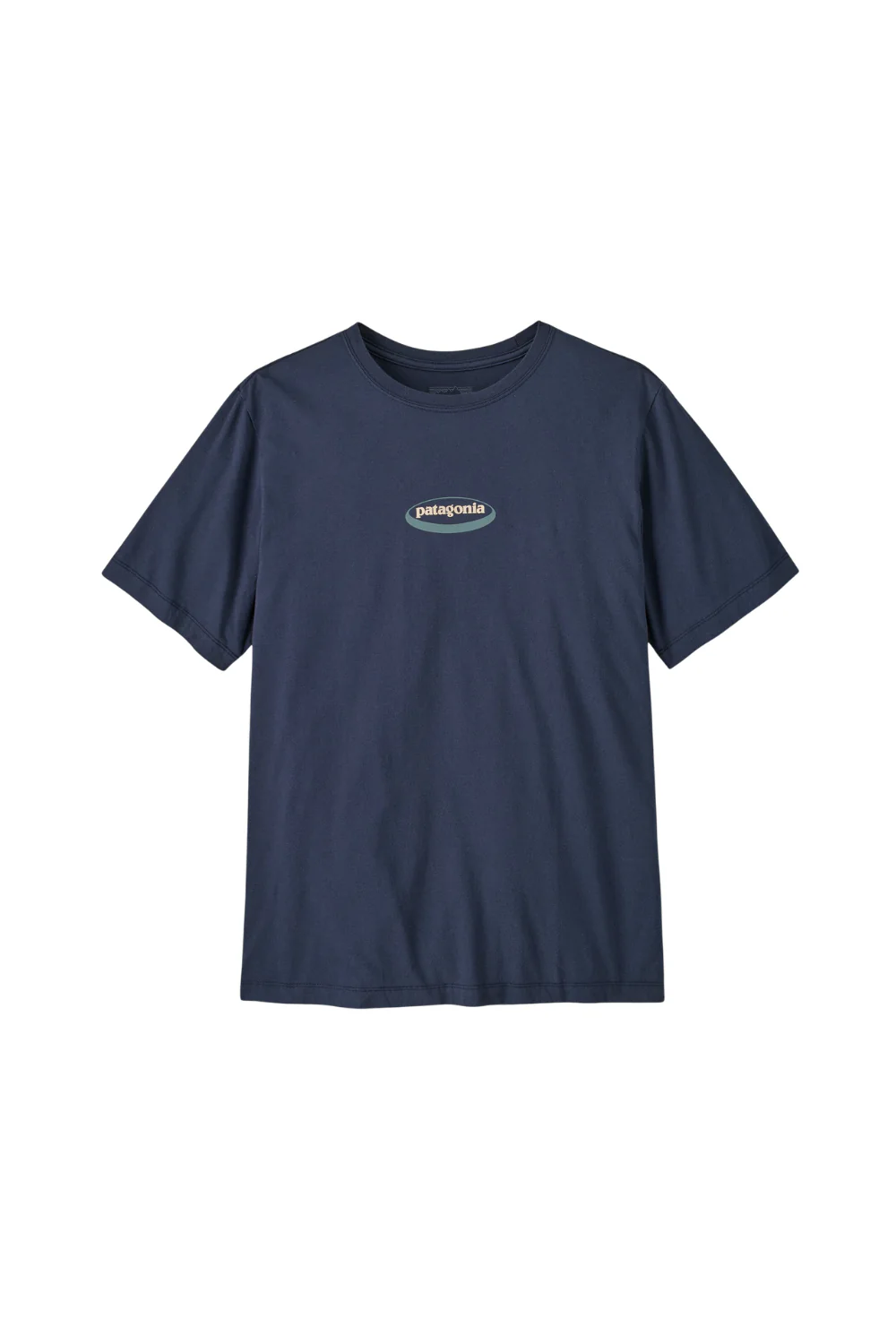 Patagonia 95 Oval Logo Mens T-Shirt New Navy Kaleido - Image 2