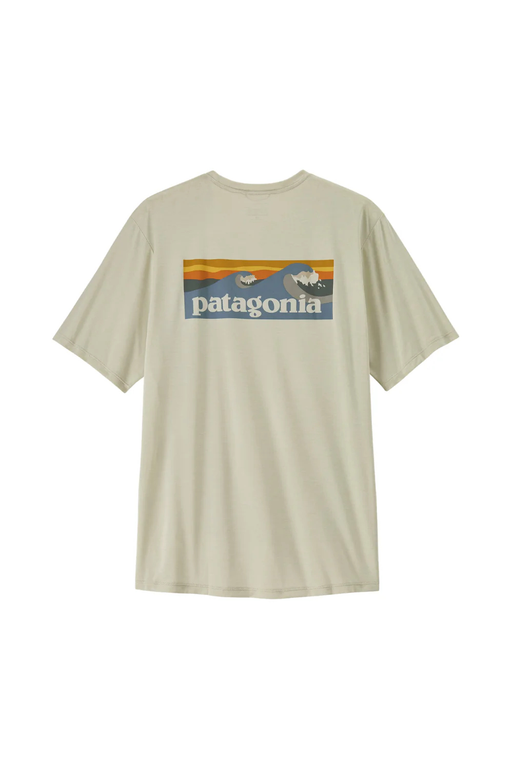 Patagonia Mens Capilene Cool Daily Shirt Boardshort Logo Dyno White
