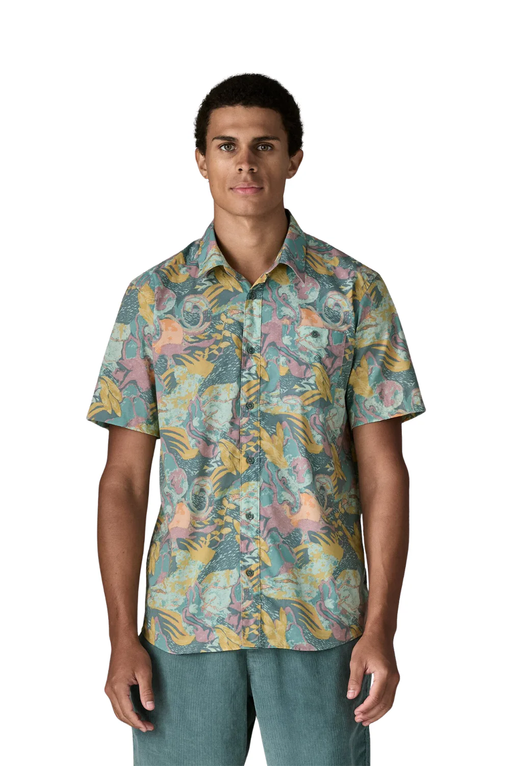 Patagonia Mens Go To Shirt Moon Tripper Blue Sage