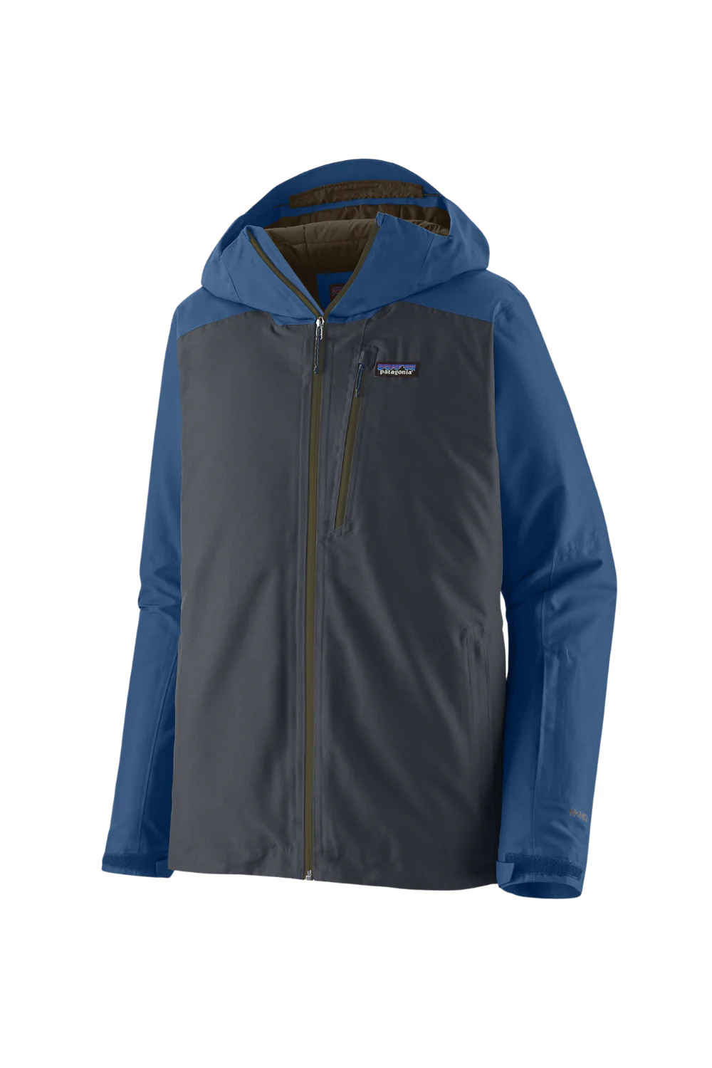 Patagonia Mens Insulated Powder Town Ski Jacket Smolder Blue/Clement Blue - Image 3