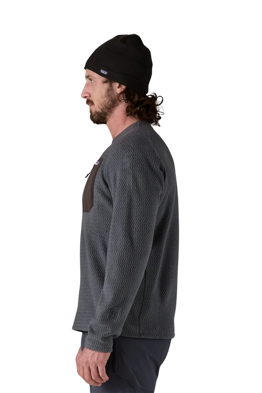 Patagonia Mens R1 Air Fleece Crewneck Smolder Blue - Image 3