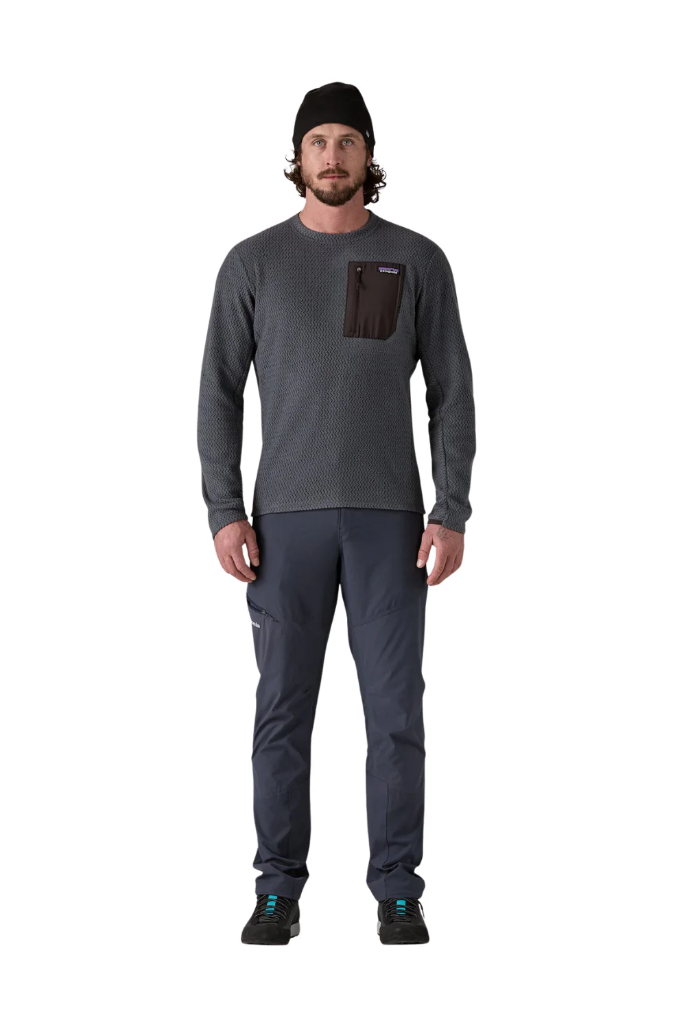 Patagonia Mens R1 Air Fleece Crewneck Smolder Blue - Image 4