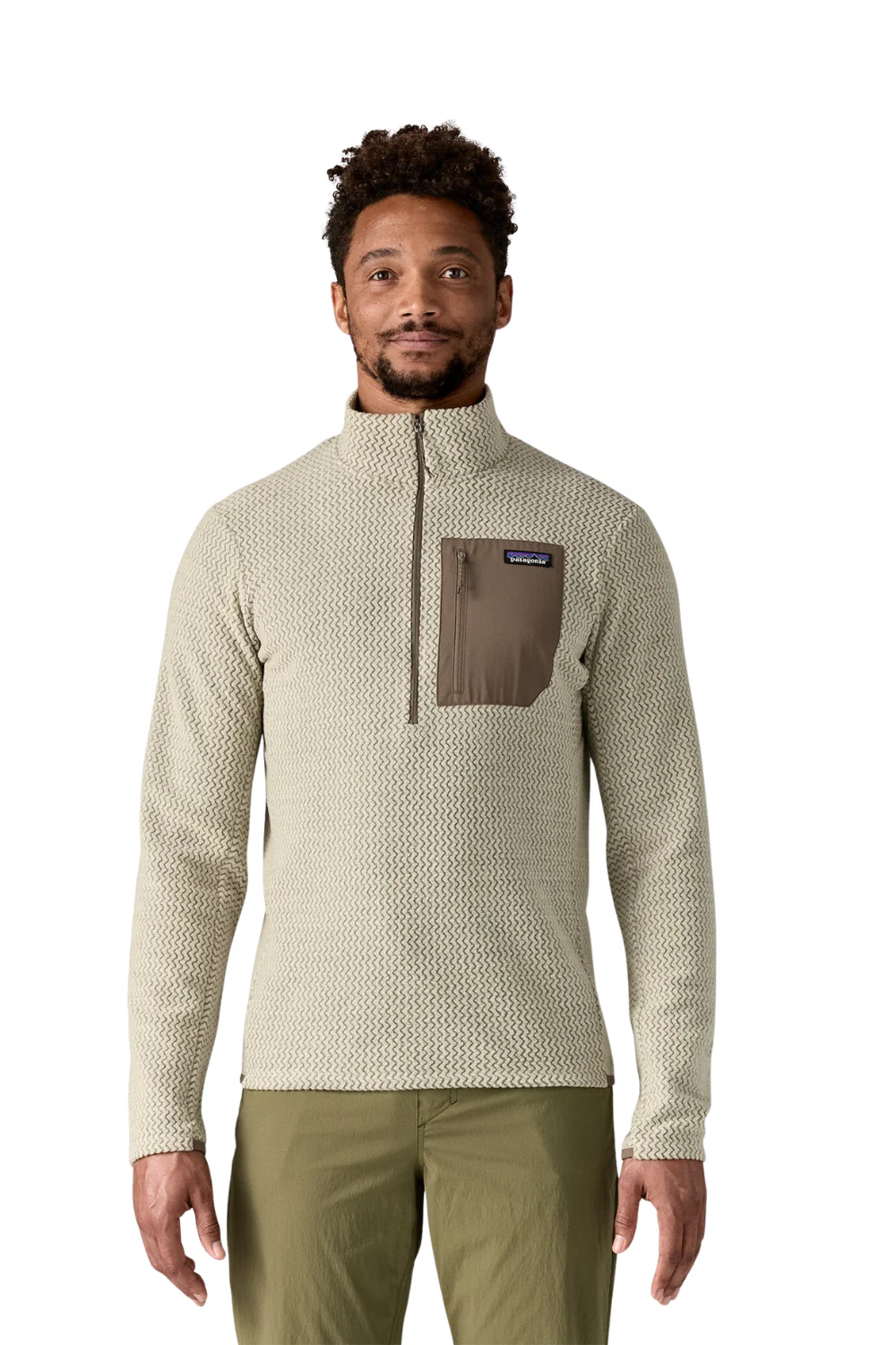 Patagonia Mens R1 Air Zip Neck Fleece Pelican