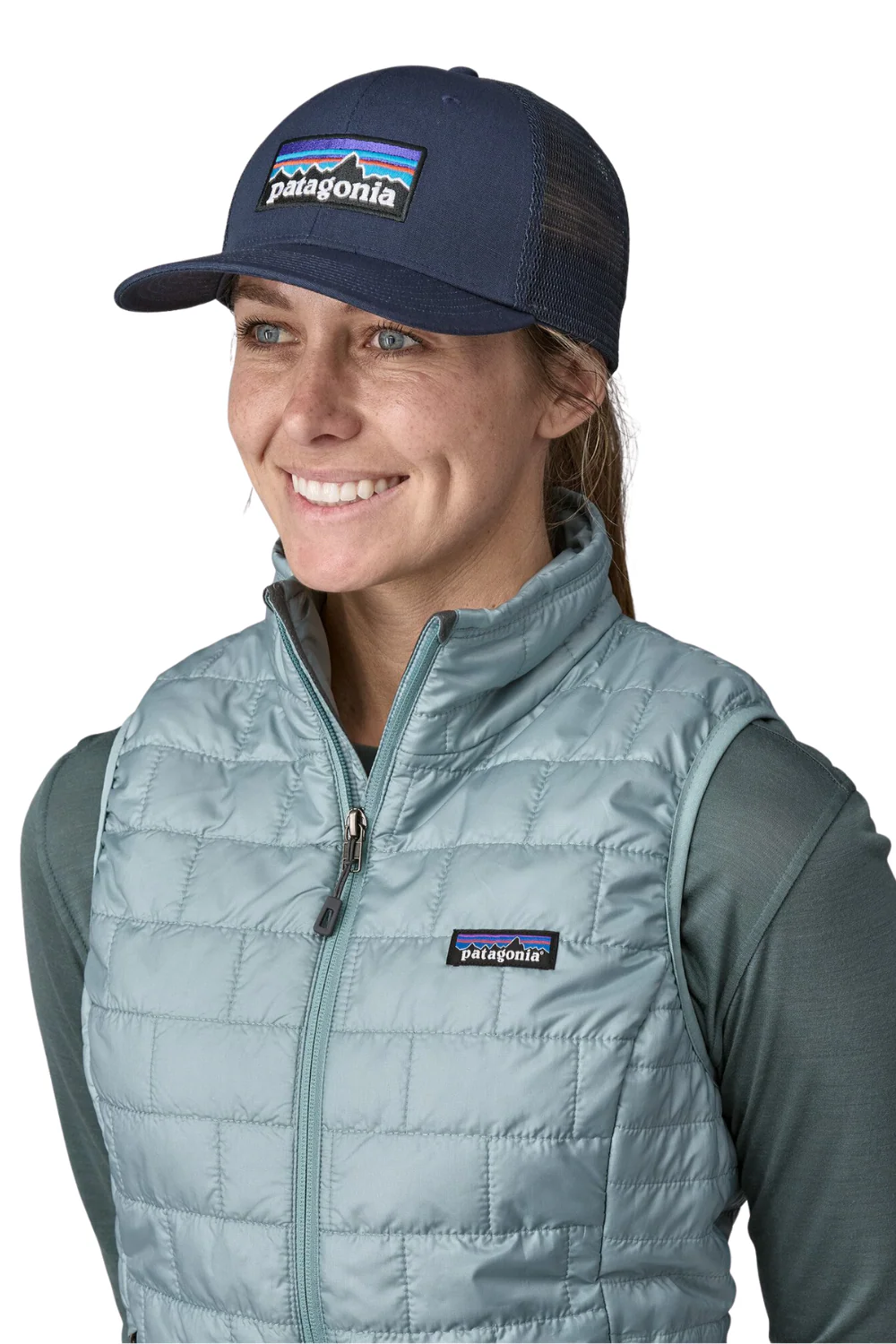 Patagonia P-6 Logo Trucker Hat Pumice - Image 2