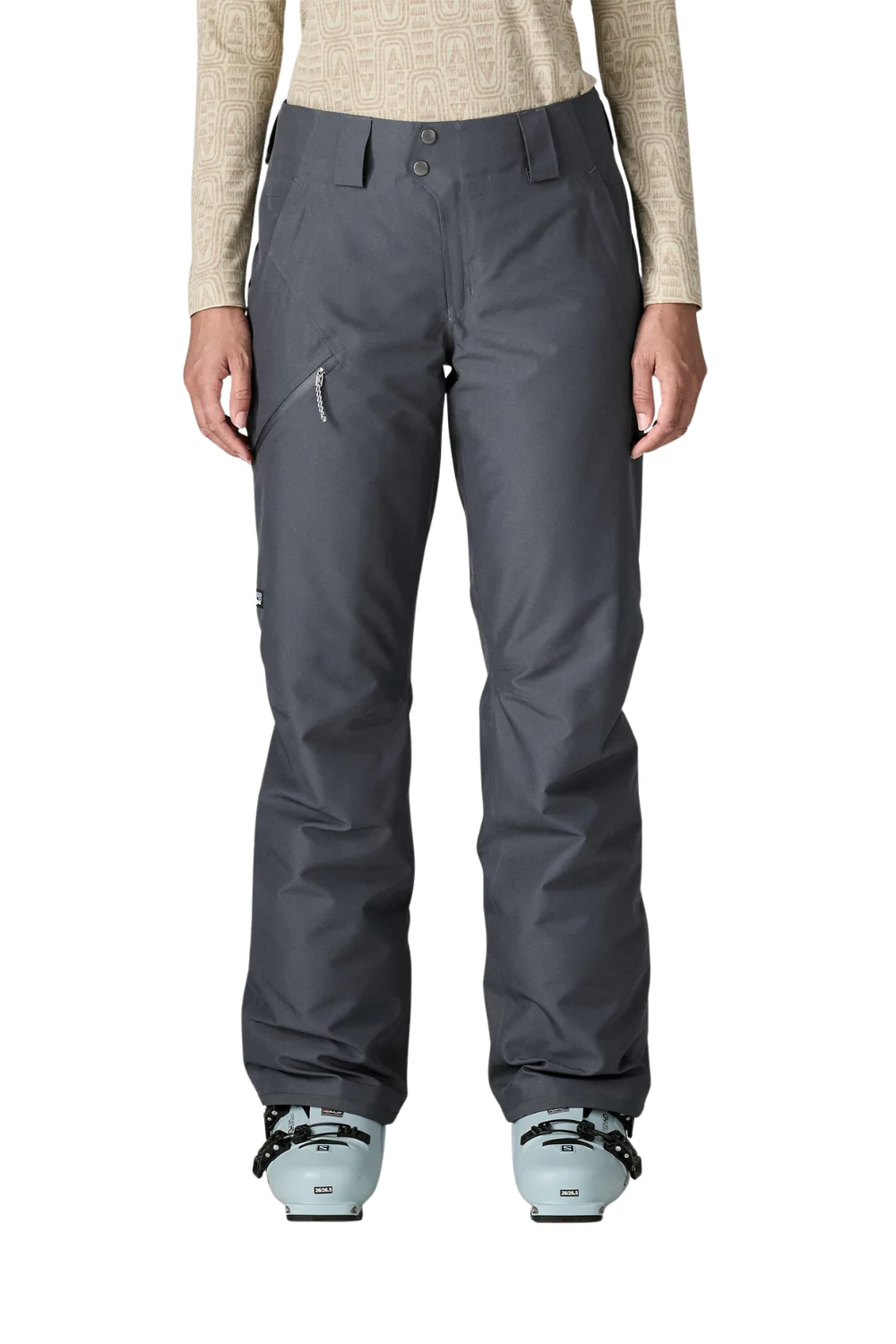 Patagonia Womens Insulated Powder Town Ski Pants Regular Smolder Blue