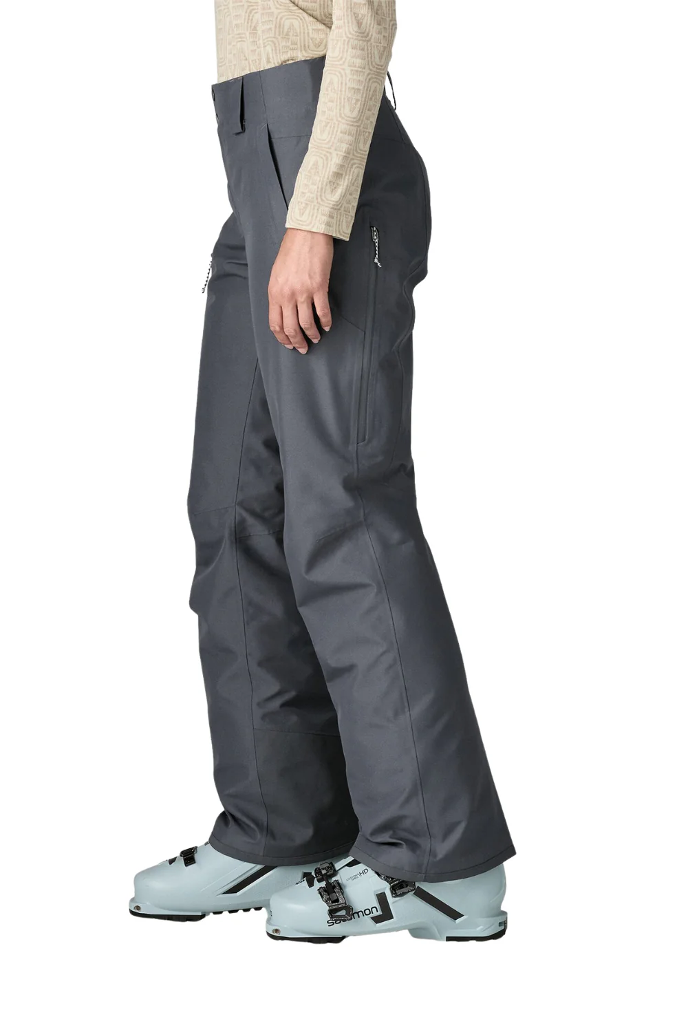 Patagonia Womens Insulated Powder Town Ski Pants Regular Smolder Blue - Image 3